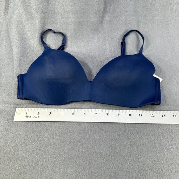 Auden Women's Sz 34B Nursing Bra Lightly Lined Wireless Two Way Straps Blue New - Picture 9 of 14